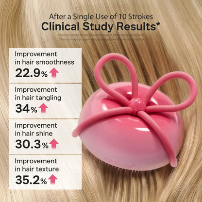Ribbon Cherry Glass Hair Brush – Gentle Detangling Brush for Curly, Dry & Damaged Hair