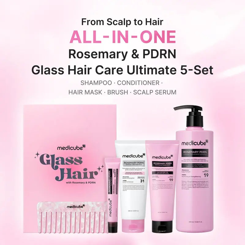 Rosemary PDRN Hair & Scalp Care Set | Full 2–6 Step Routine for Thinning, Dry, Oily & Damaged Hair