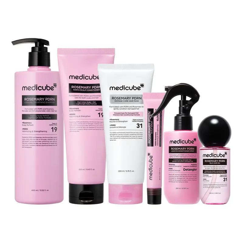 Rosemary PDRN Hair & Scalp Care Set | Full 2–6 Step Routine for Thinning, Dry, Oily & Damaged Hair
