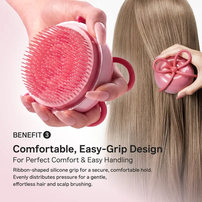 Ribbon Cherry Glass Hair Brush – Gentle Detangling Brush for Curly, Dry & Damaged Hair