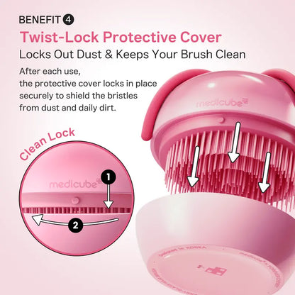 Ribbon Cherry Glass Hair Brush – Gentle Detangling Brush for Curly, Dry & Damaged Hair