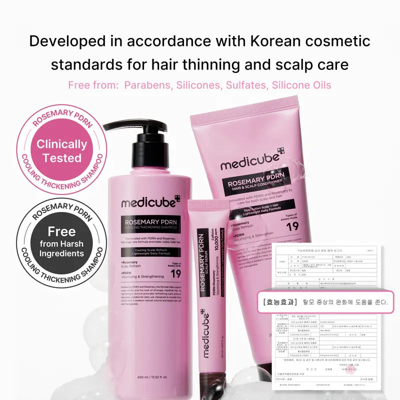 Rosemary PDRN Hair & Scalp Care Set | Full 2–6 Step Routine for Thinning, Dry, Oily & Damaged Hair